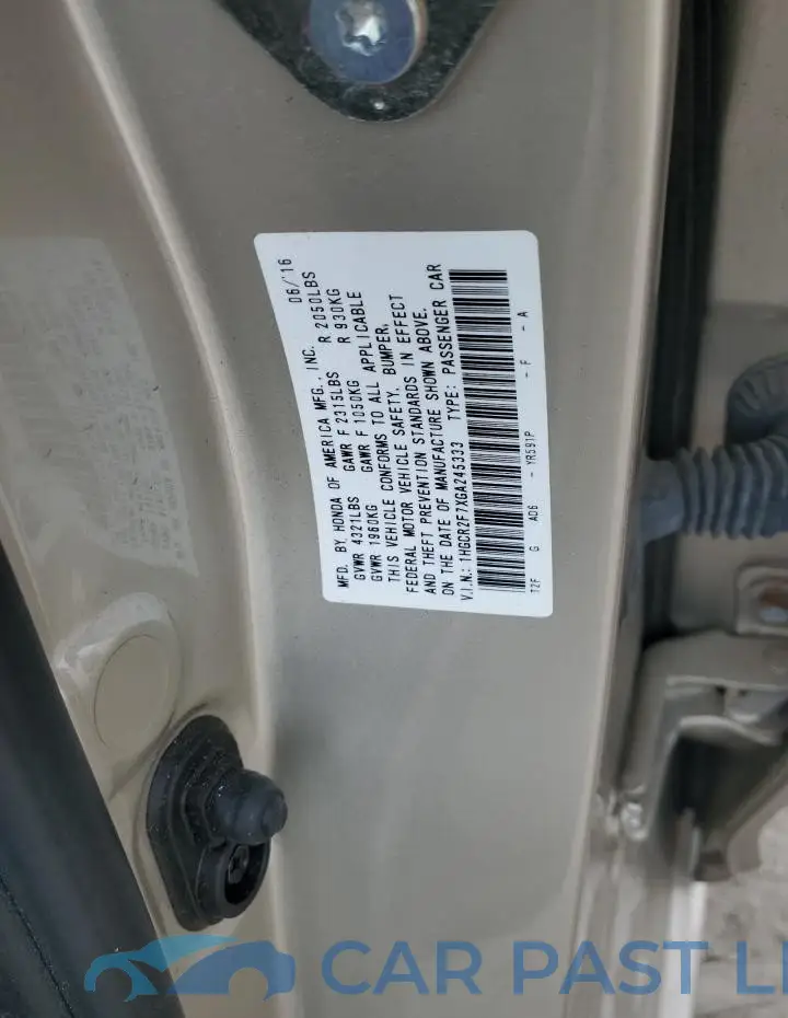 1HGCR2F7XGA245333# 12