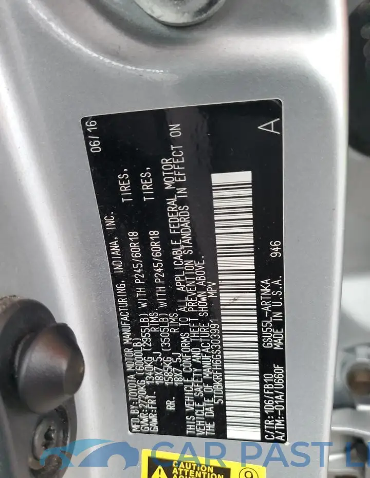 5TDBKRFH6GS303991# 13