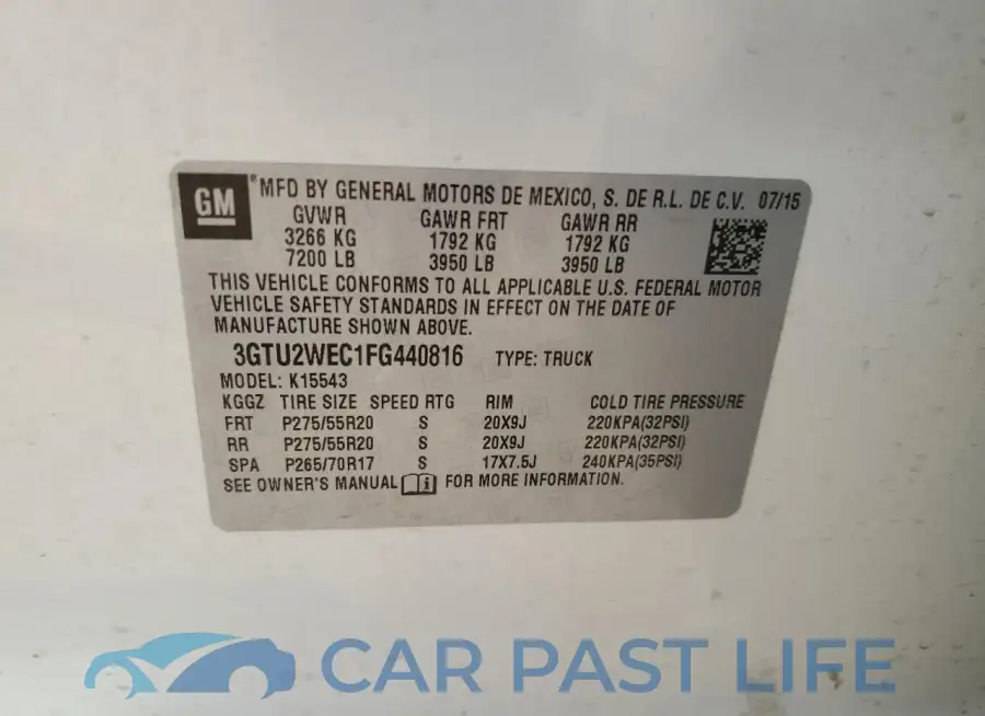 3GTU2WEC1FG440816# 12