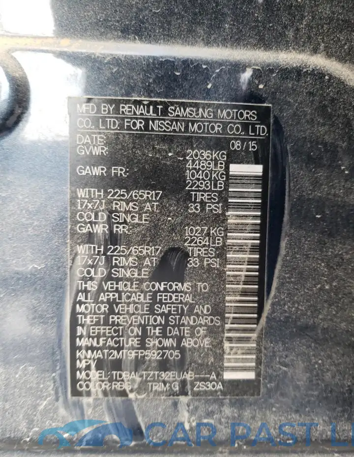 KNMAT2MT9FP592705# 12