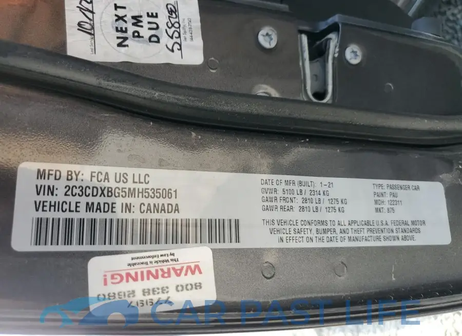 2C3CDXBG5MH535061# 12