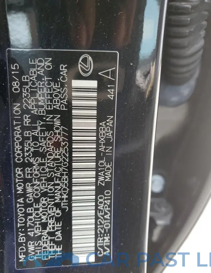 JTHKD5BH7G2253777# 12
