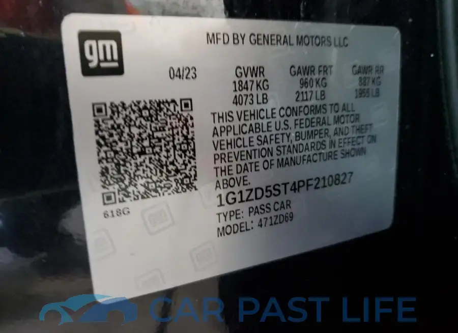 1G1ZD5ST4PF210827# 12