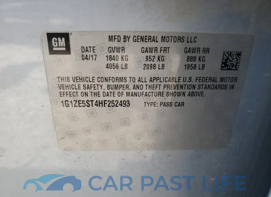 1G1ZE5ST4HF252493# 12