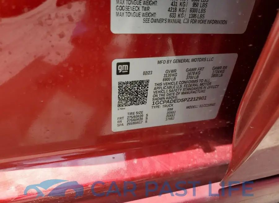 1GCPADED5PZ212901# 12