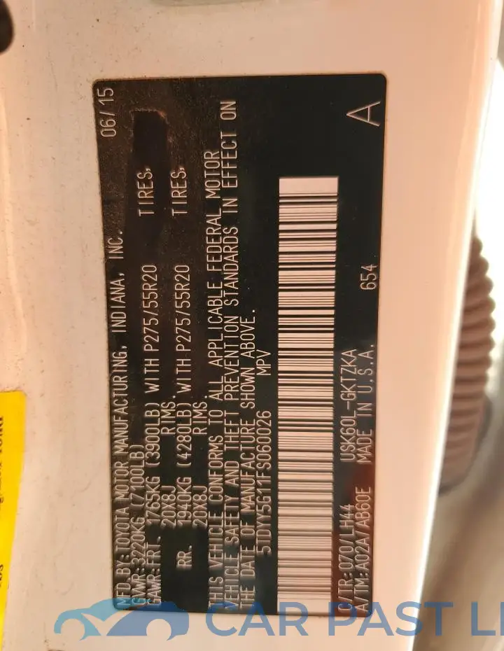 5TDYY5G11FS060026# 13