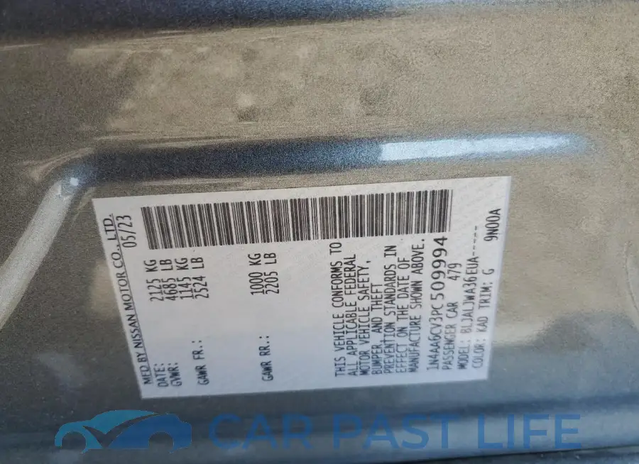 1N4AA6CV3PC509994# 13