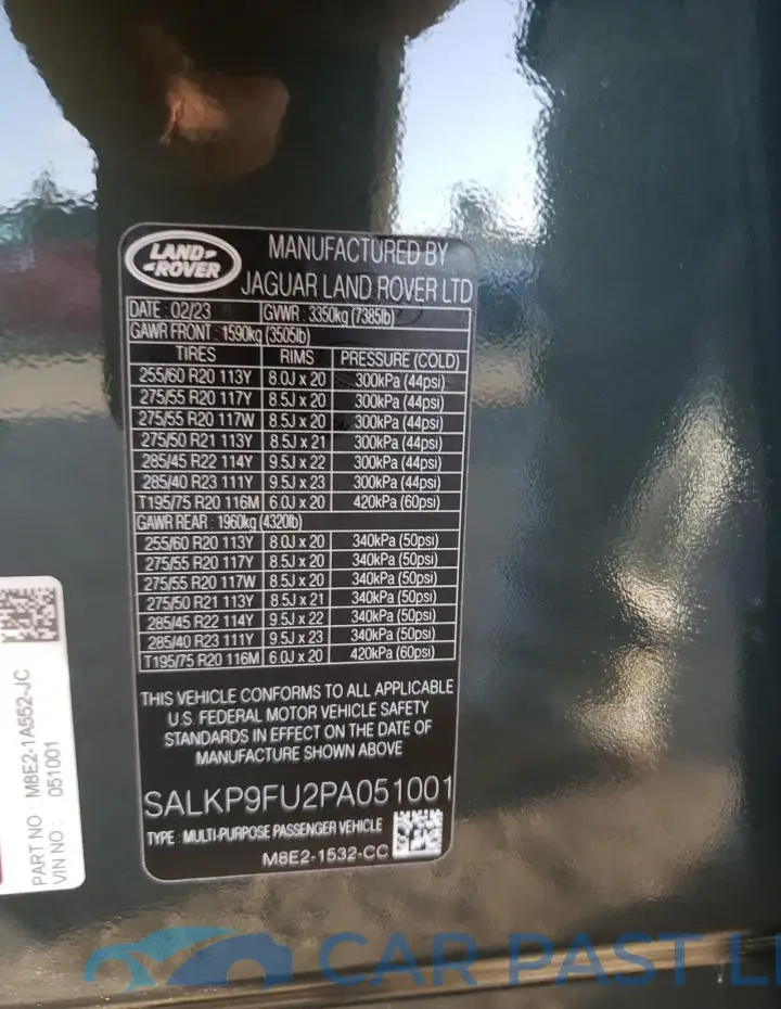 SALKP9FU2PA051001# 13