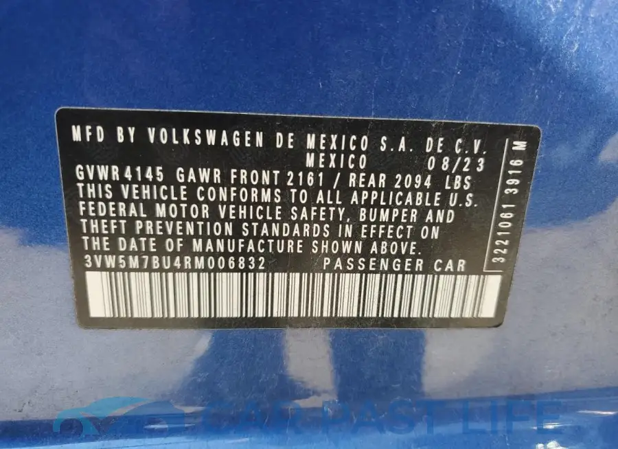 3VW5M7BU4RM006832# 13