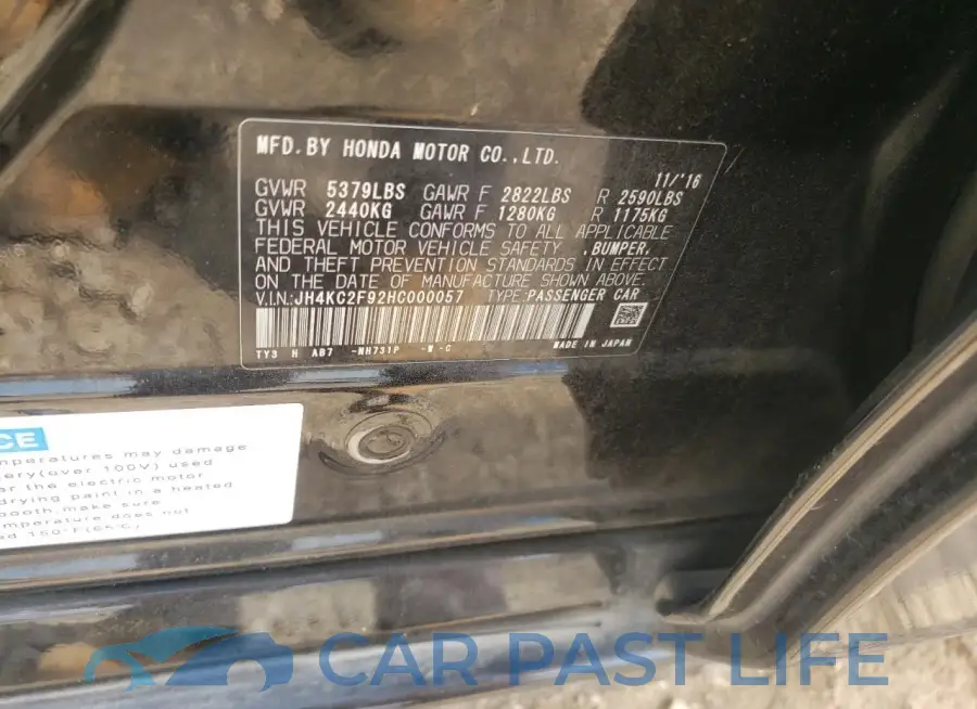 JH4KC2F92HC000057# 12
