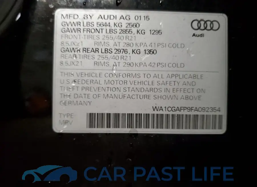 WA1CGAFP9FA092354# 14