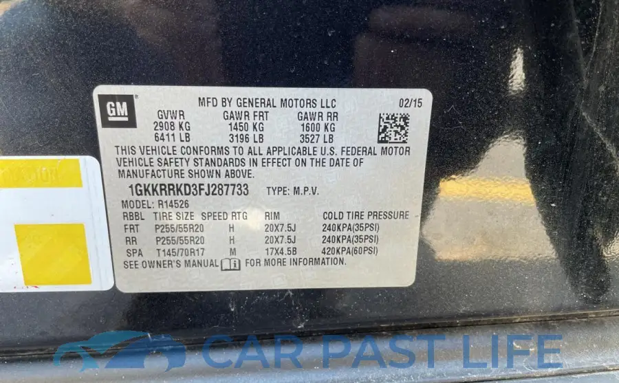 1GKKRRKD3FJ287733# 10