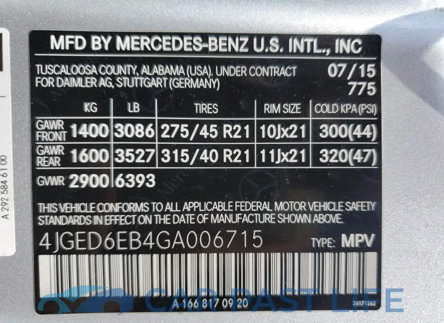 4JGED6EB4GA006715# 12