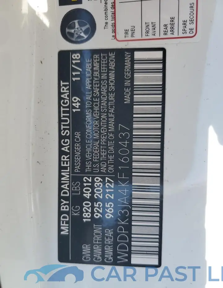 WDDPK3JA4KF160437# 13
