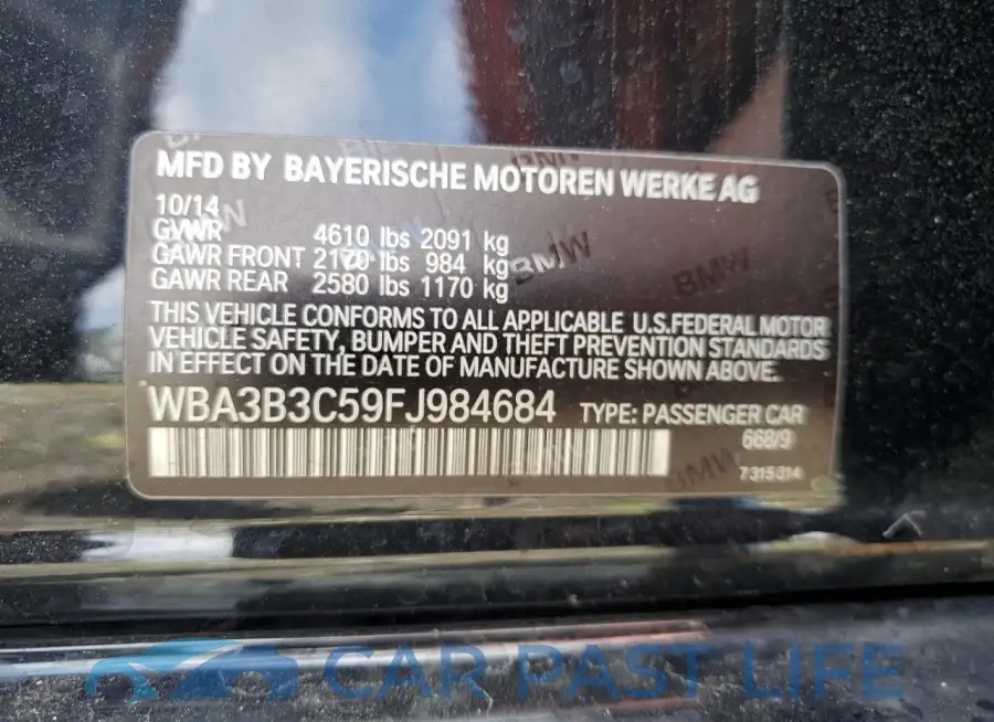 WBA3B3C59FJ984684# 12