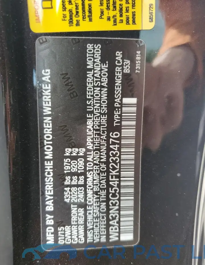 WBA3N3C54FK233476# 12