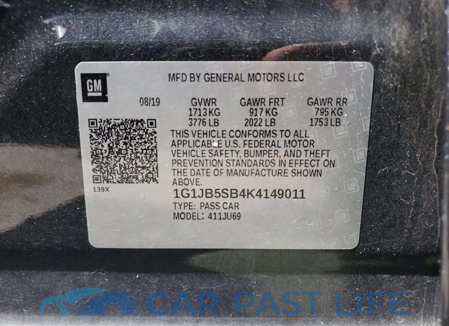 1G1JB5SB4K4149011# 13