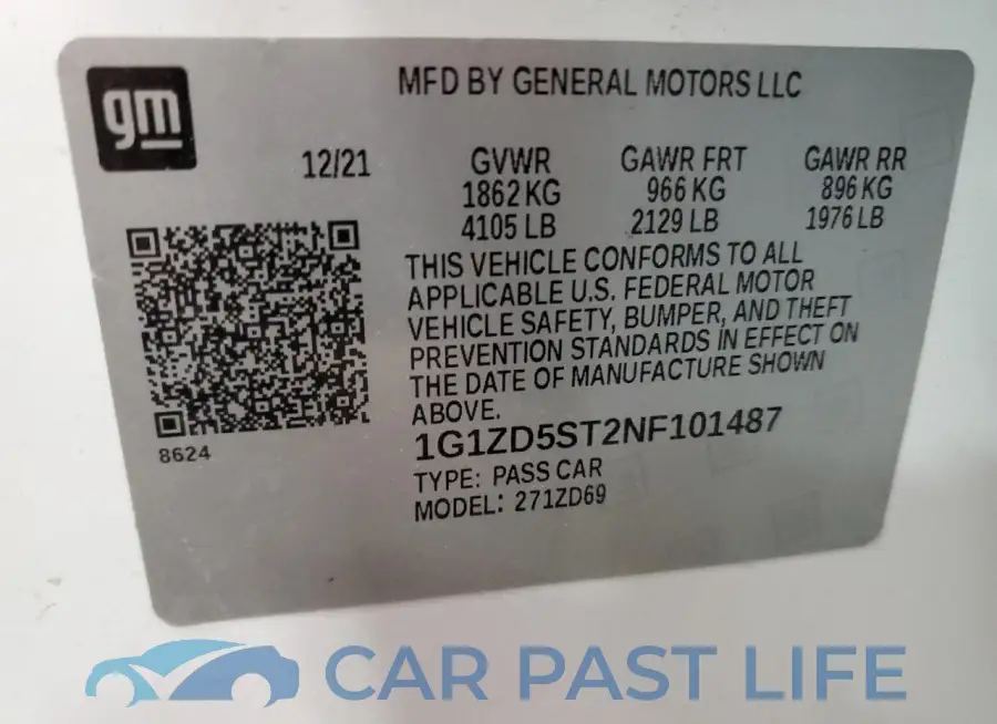 1G1ZD5ST2NF101487# 13