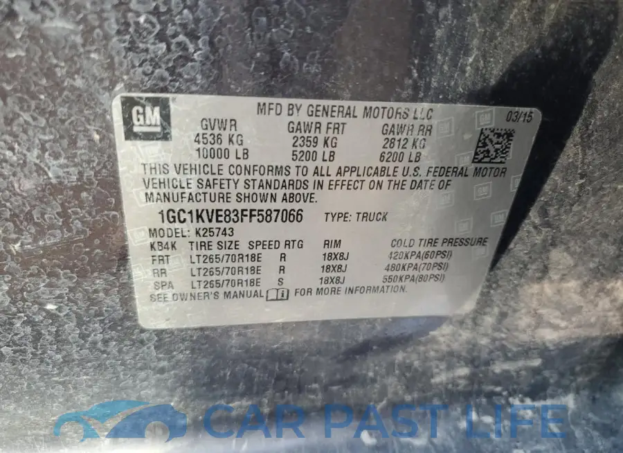 1GC1KVE83FF587066# 13