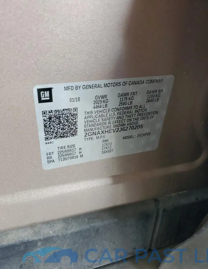2GNAXHEV2J6270205# 13