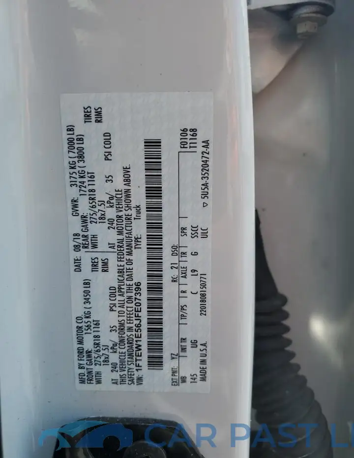1FTEW1E56JFE07396# 13