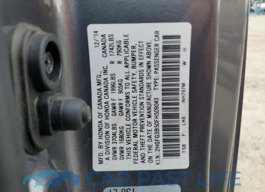 2HGFG3B50FH509043# 12