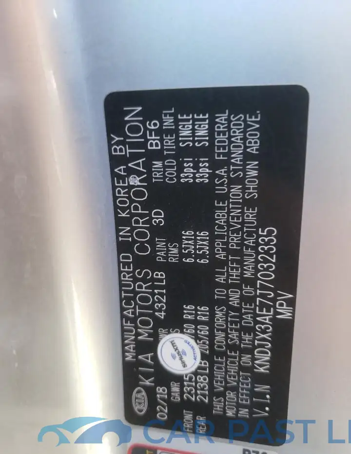 KNDJX3AE7J7032335# 12
