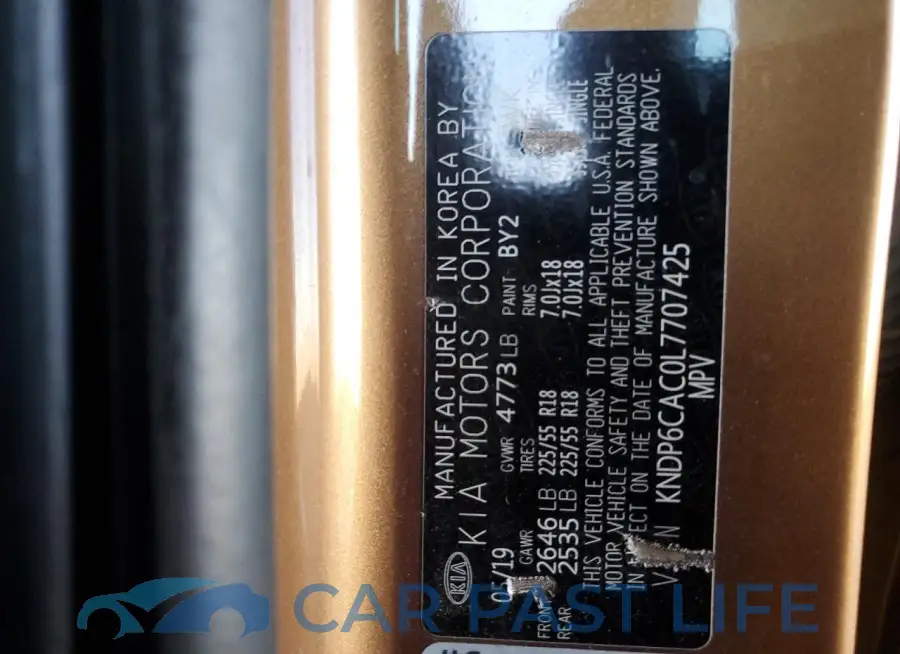 KNDP6CAC0L7707425# 13