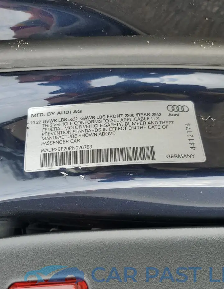 WAUP2BF20PN026783# 12