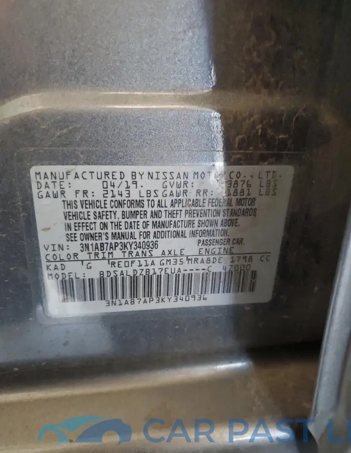 3N1AB7AP3KY340936# 12