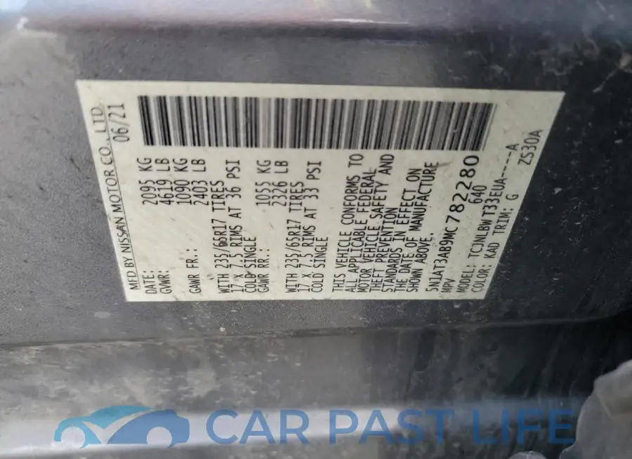 5N1AT3AB9MC782280# 14
