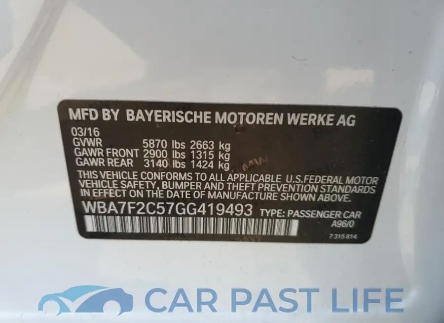 WBA7F2C57GG419493# 12