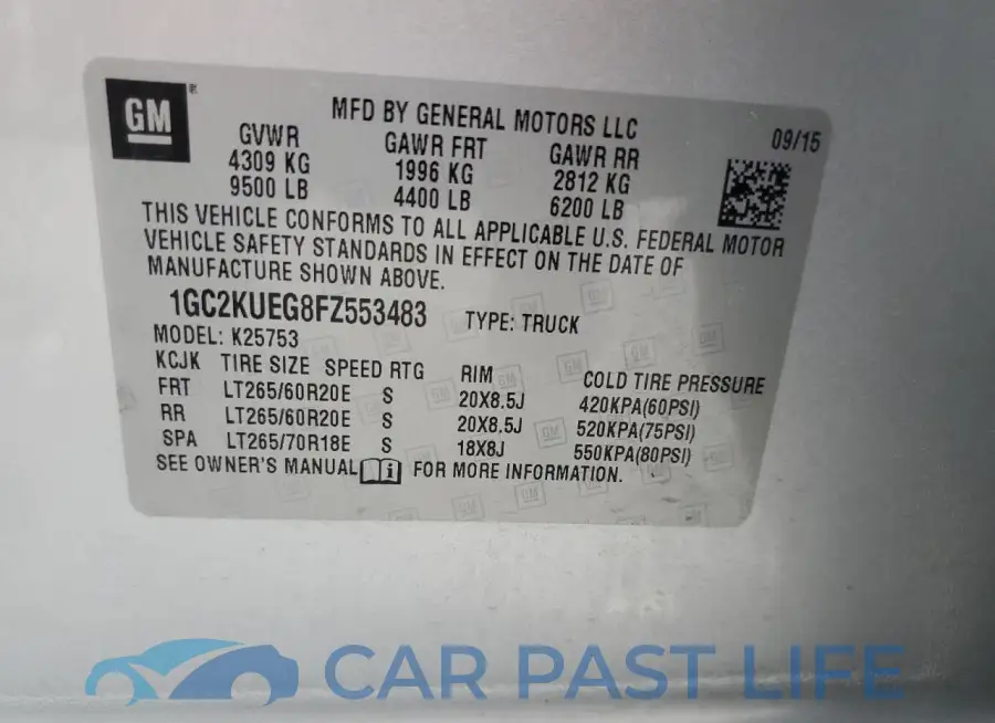 1GC2KUEG8FZ553483# 12