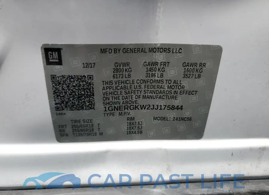 1GNERGKW2JJ175844# 13