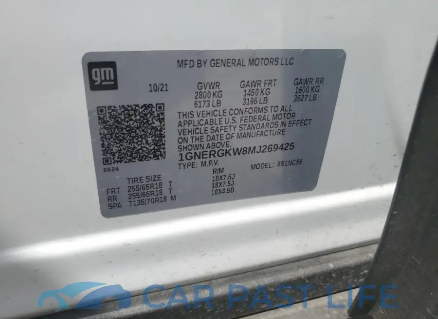 1GNERGKW8MJ269425# 13
