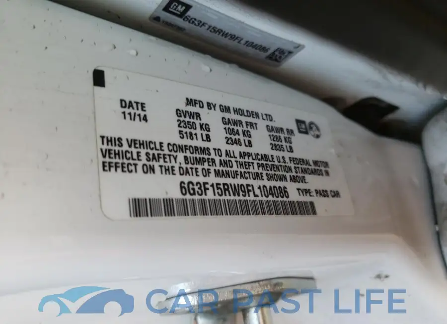 6G3F15RW9FL104086# 12