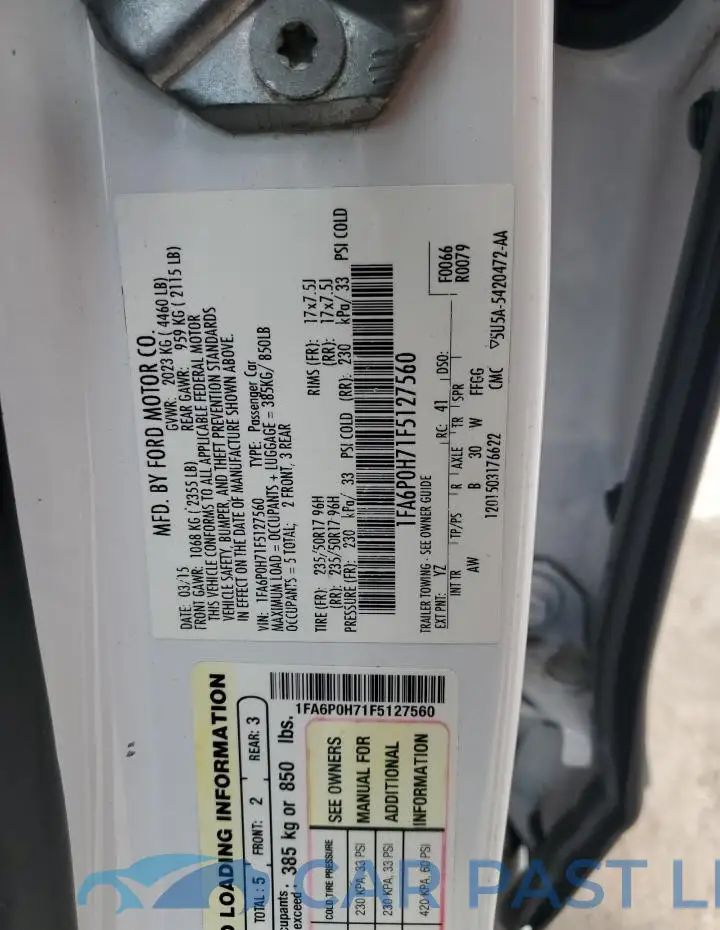 1FA6P0H71F5127560# 12