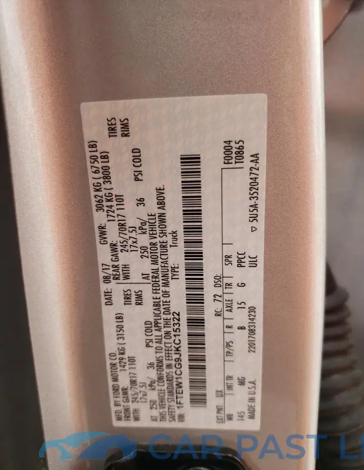 1FTEW1CG9JKC15322# 13