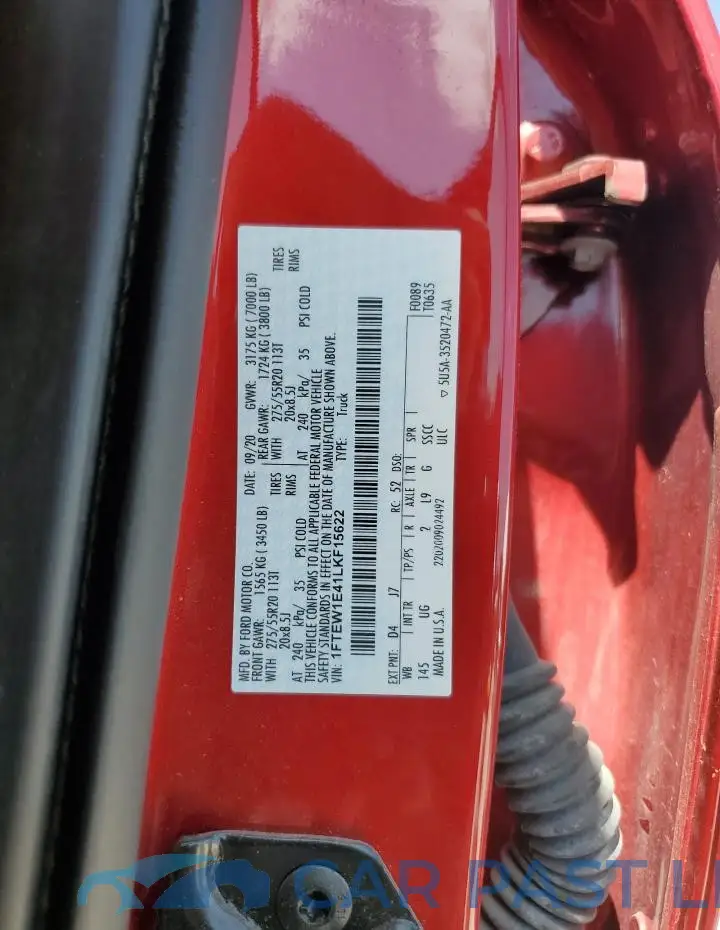 1FTEW1E41LKF15622# 12
