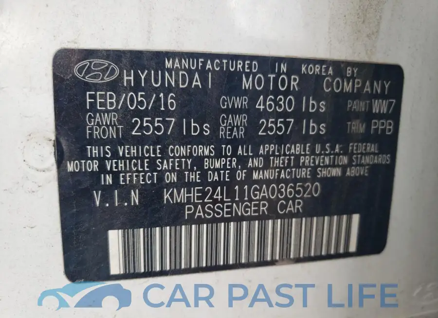 KMHE24L11GA036520# 12