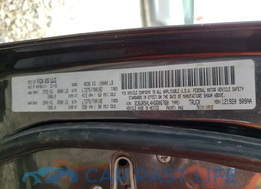 3C6UR5HL4HG606760# 12