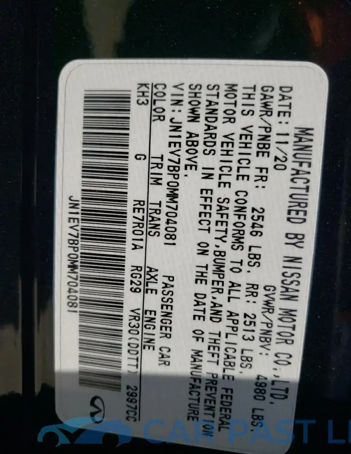 JN1EV7BP0MM704081# 12