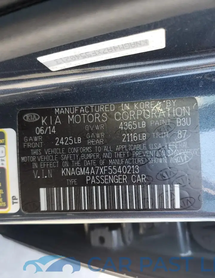 KNAGM4A7XF5540213# 12
