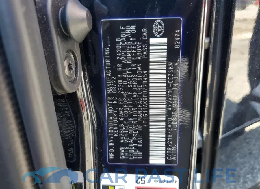 4T1G11AK6PU728454# 12