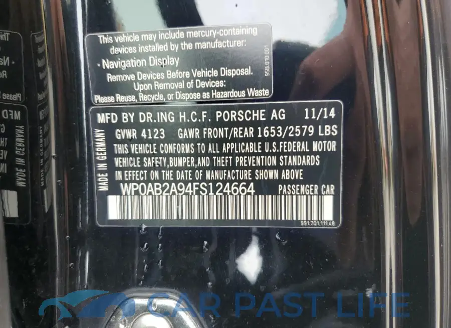 WP0AB2A94FS124664# 13