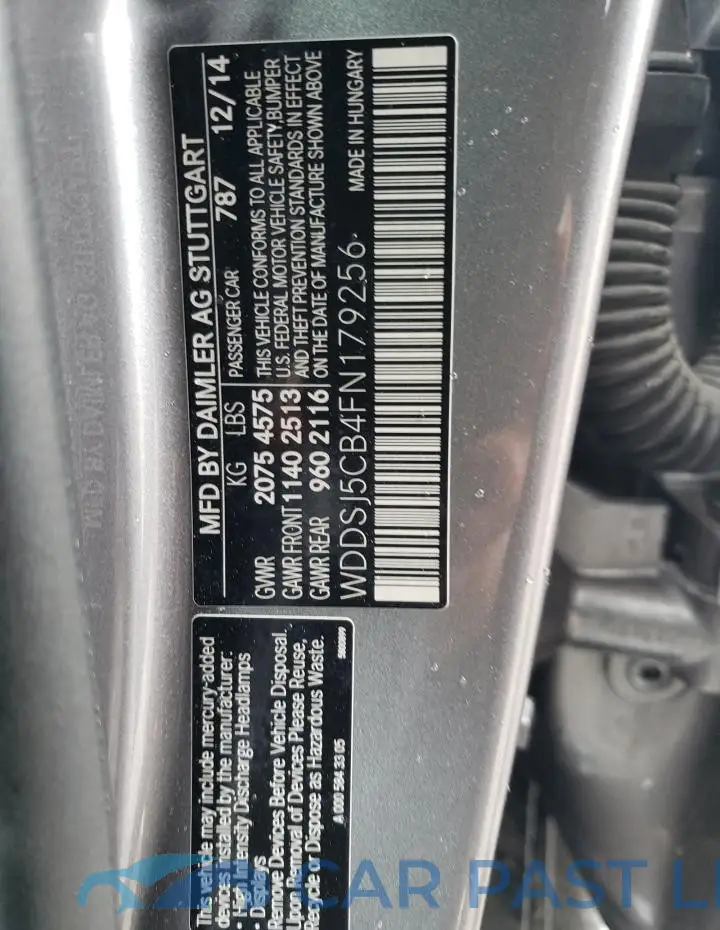 WDDSJ5CB4FN179256# 13