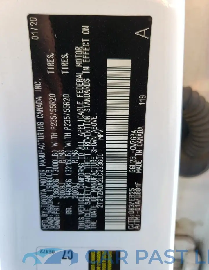 2T2YZMDA2LC233600# 13