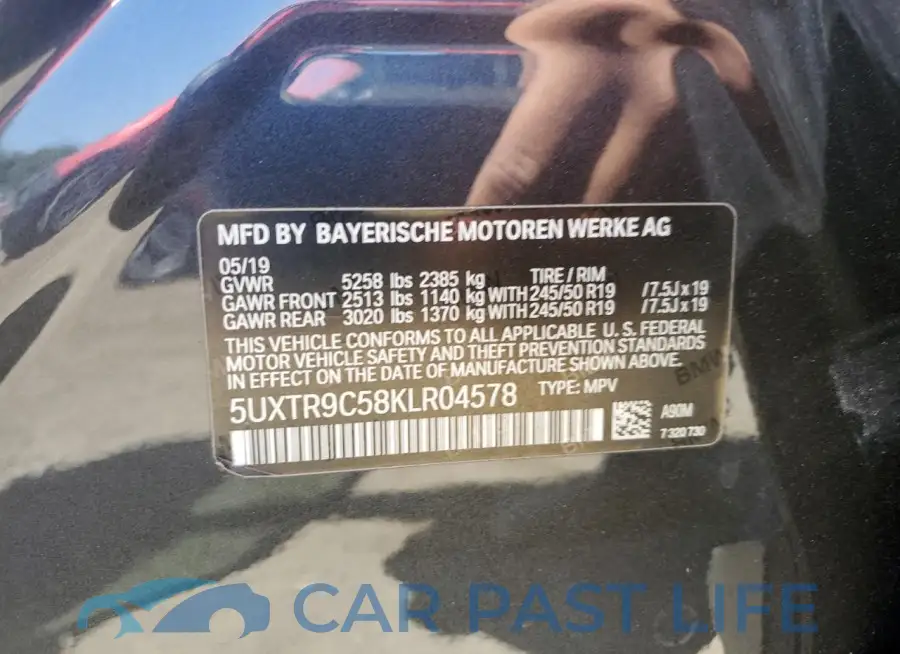 5UXTR9C58KLR04578# 13