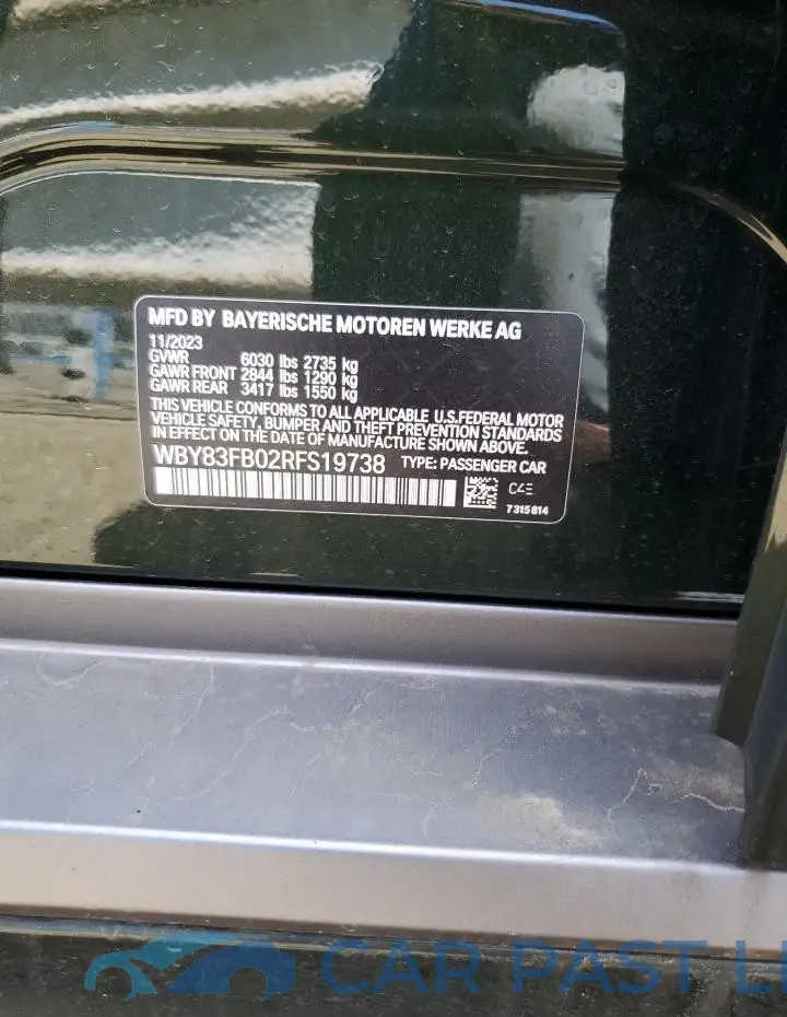 WBY83FB02RFS19738# 13