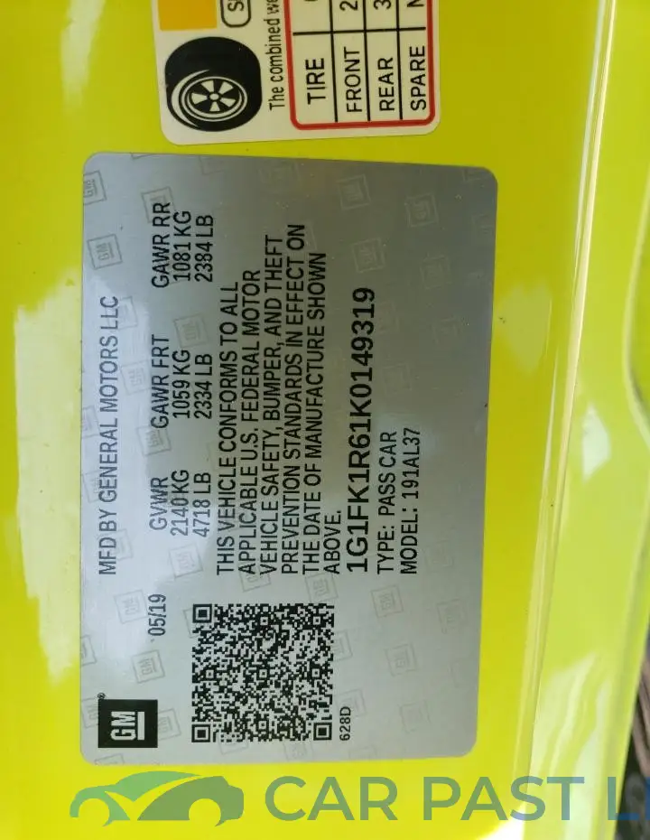 1G1FK1R61K0149319# 12
